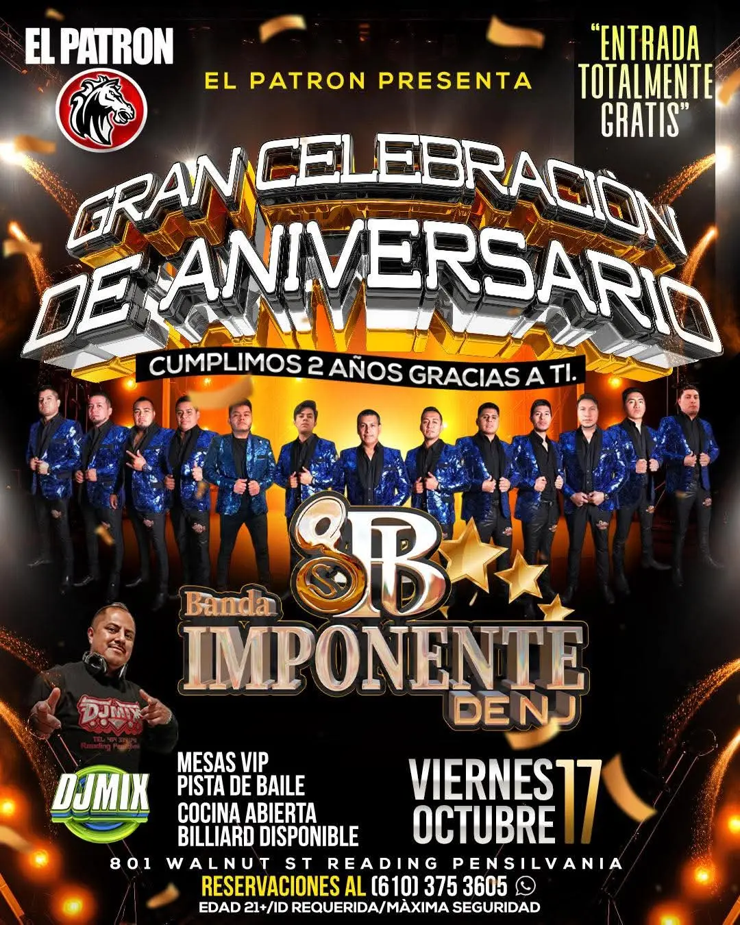 Flyer celebración de aniversario