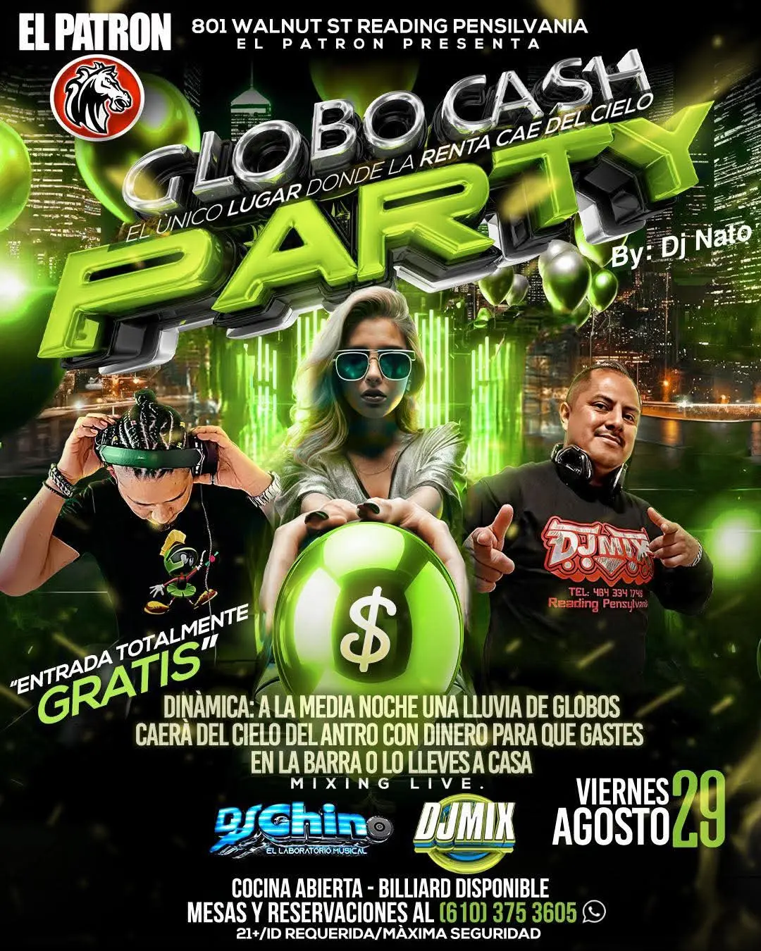 Flyer Globo Cash Party