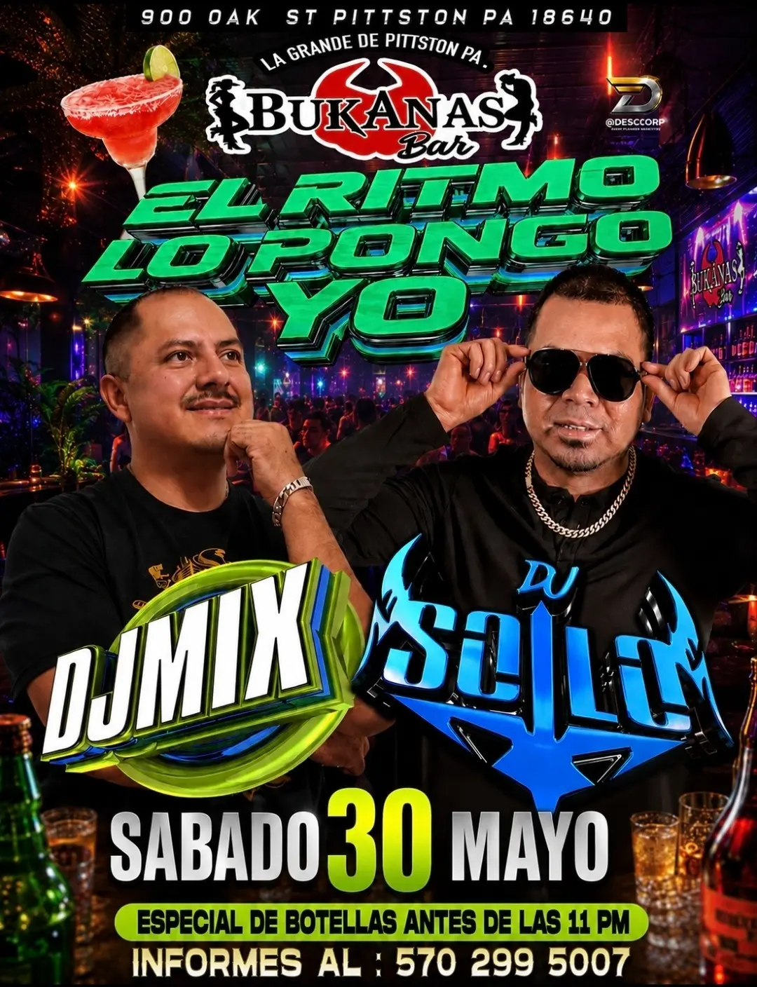 Flyer El Ritmo lo Pongo Yo con DJMIX