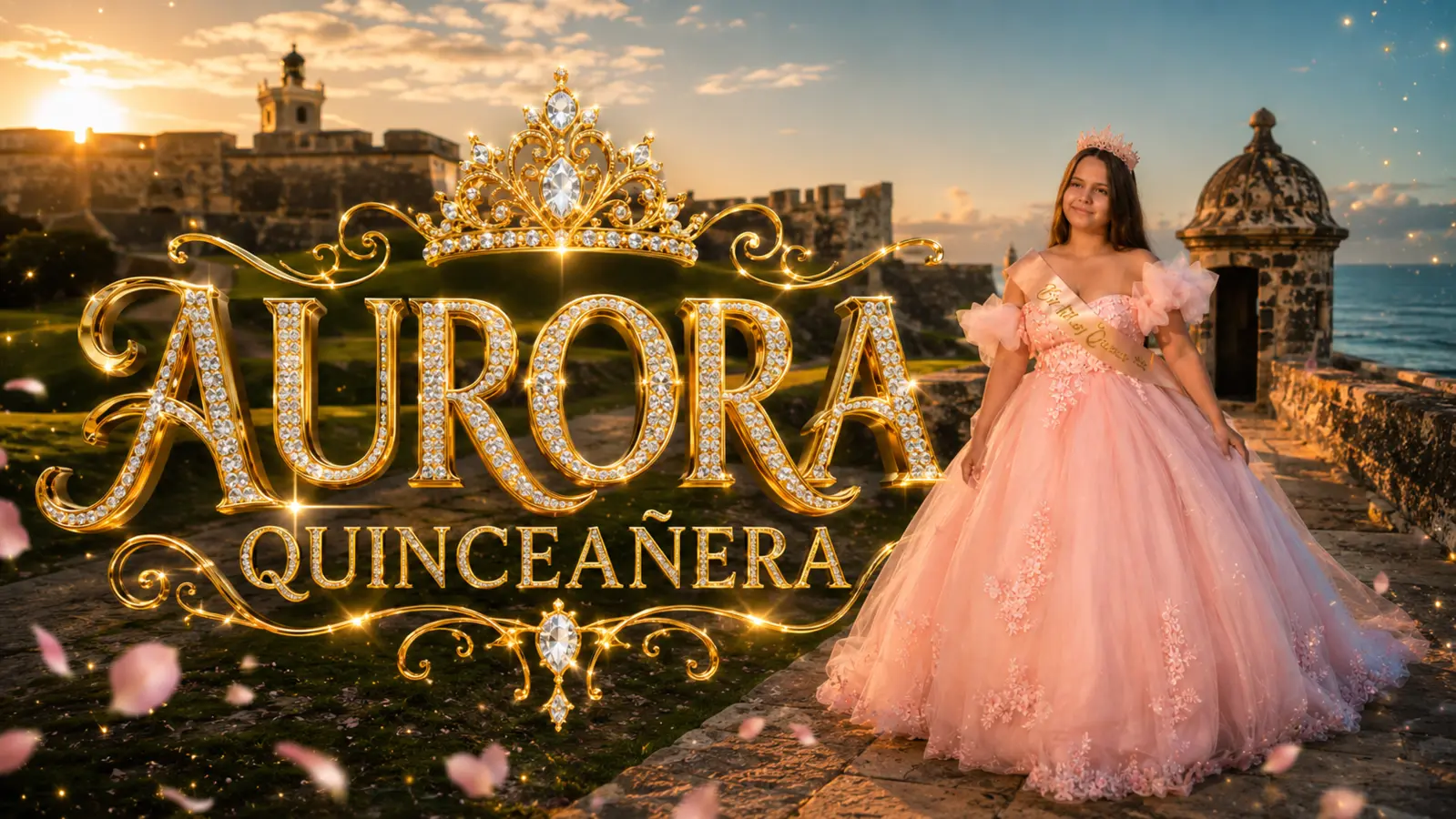 Visual personalizado Aurora Quinceañera en Puerto Rico