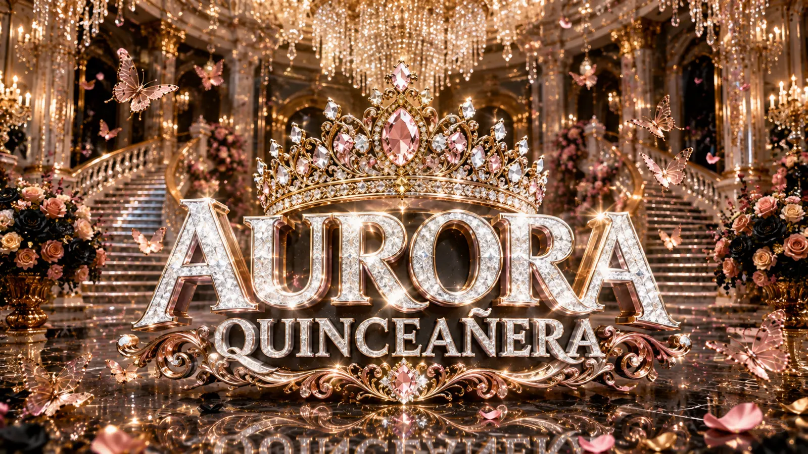 Visual Aurora Quinceañera en palacio de cristal
